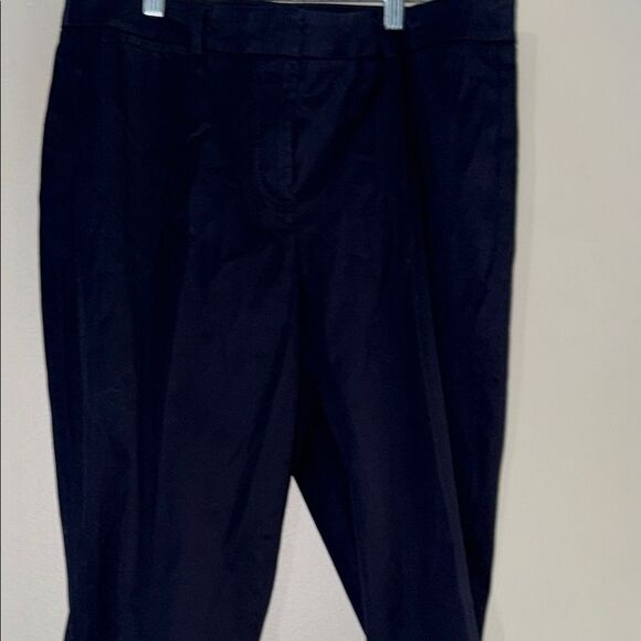 Talbots Navy Blue Cropped Pants with Tailored Silhouette - Picture 4 of 8
